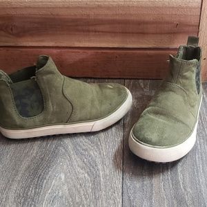 Kids olive drab high tops!
